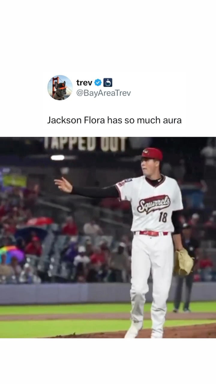 Jackson Flora shoves in Double-A de...
