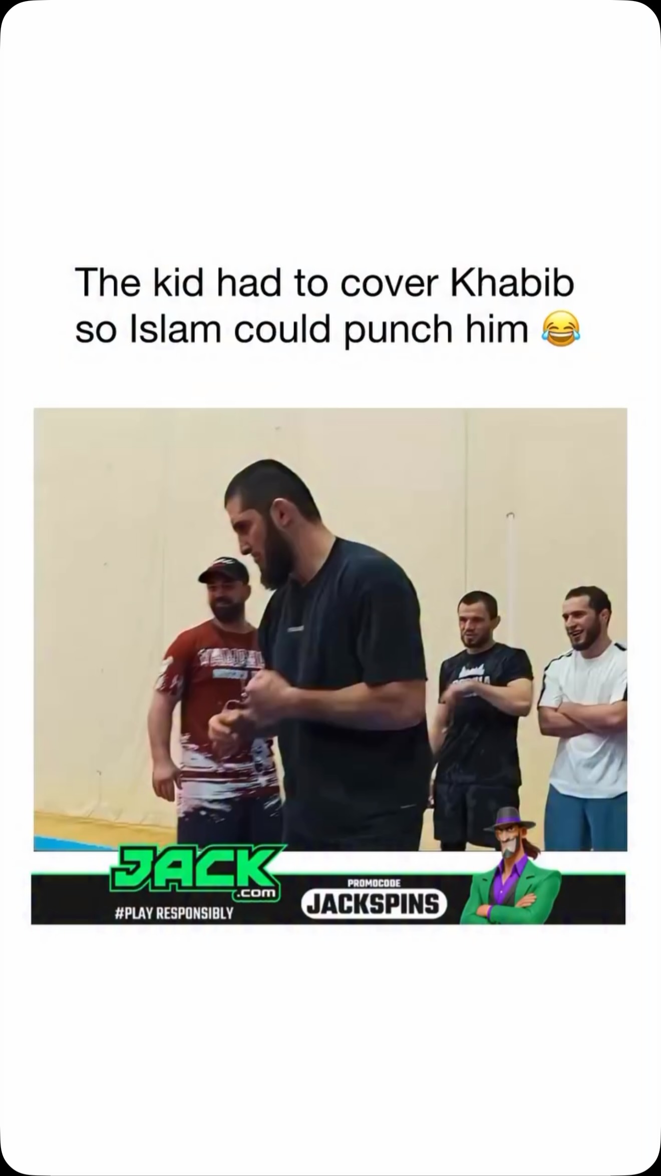 Islam Makhachev playfully trains wi...