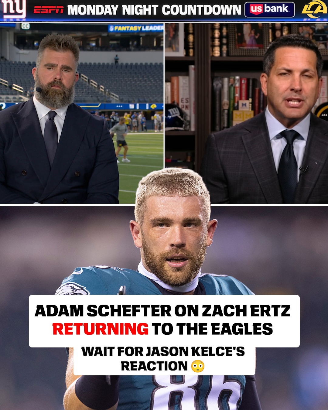 Adam Schefter on Zach Ertz's return...