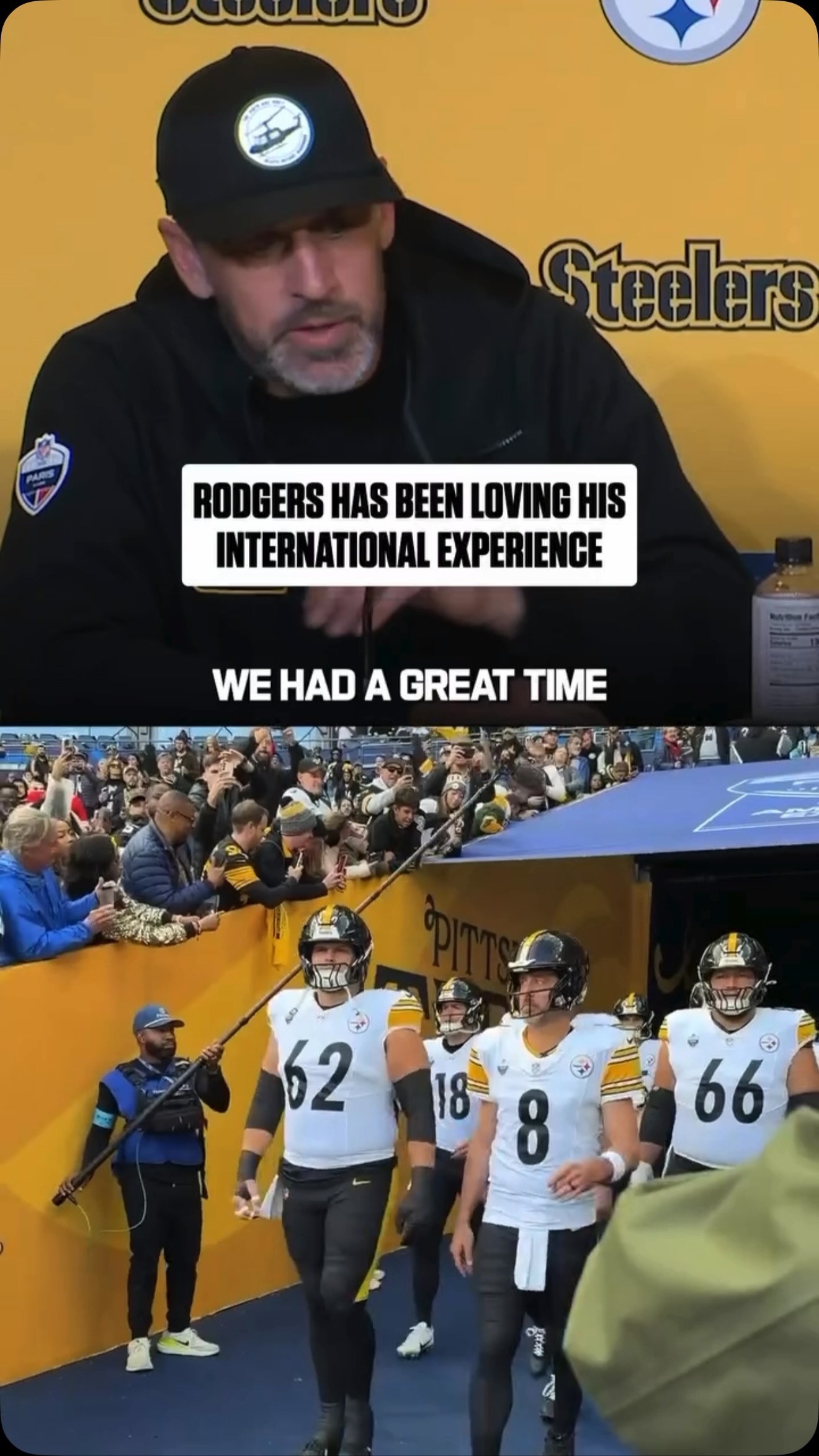 Aaron Rodgers discusses internation...