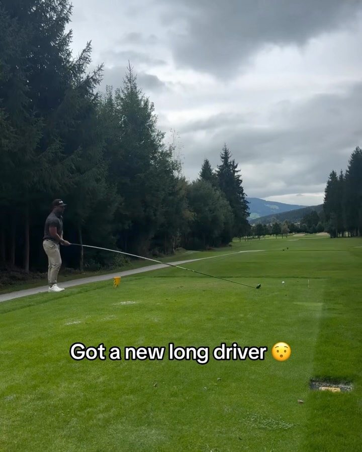 Golfer uses an impossibly long driv...