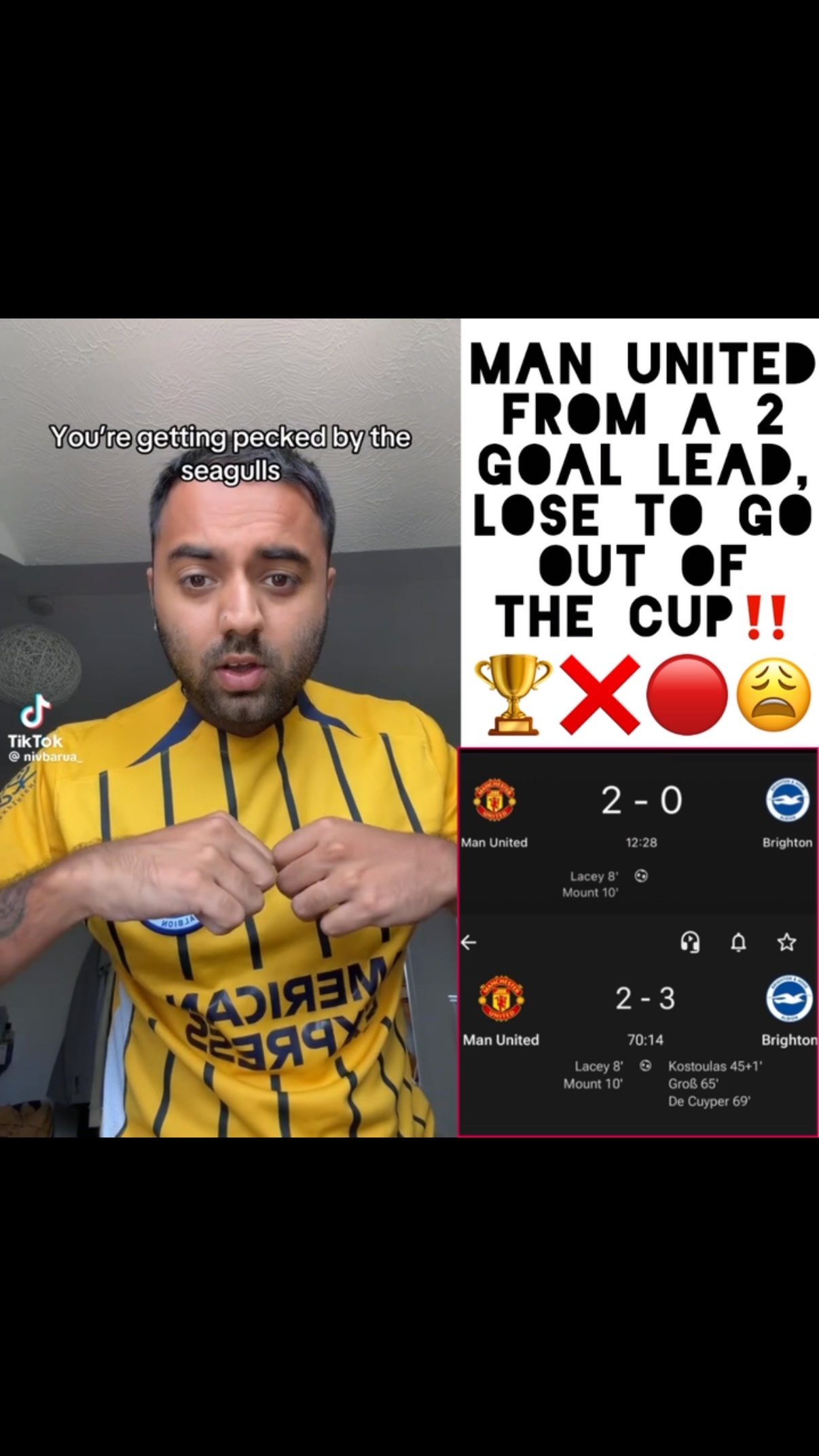 Fan reacts to Manchester United's C... on MILLIONS Fan reacts to Manchester United's C...