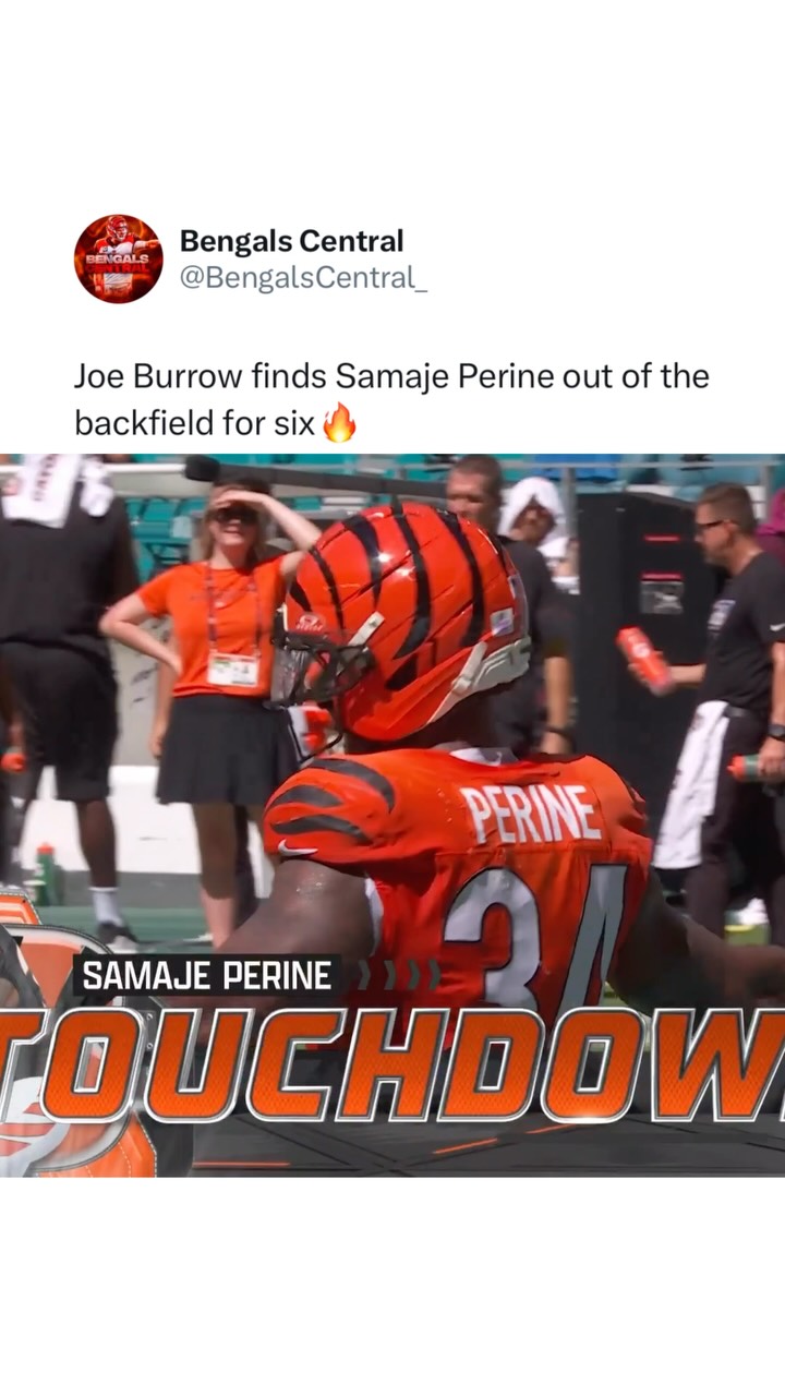 Samaje Perine touchdown in Miami!