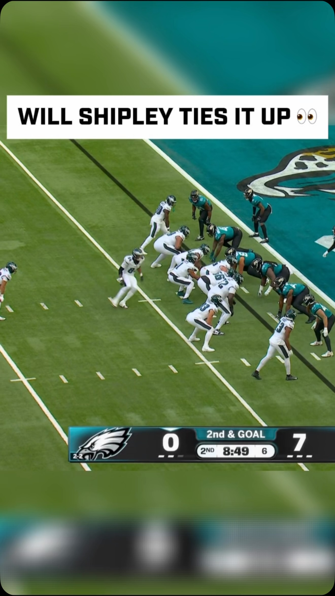 Will Shipley Ties It Up in Eagles v...