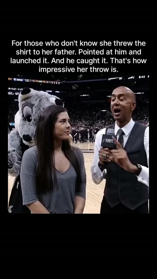A woman's impressive shirt throw in...