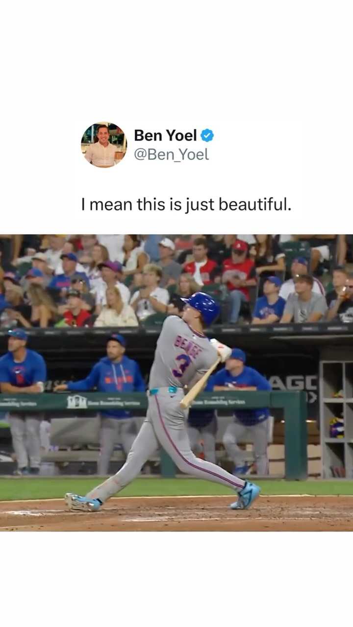 Carson Benge's home run swing for t...