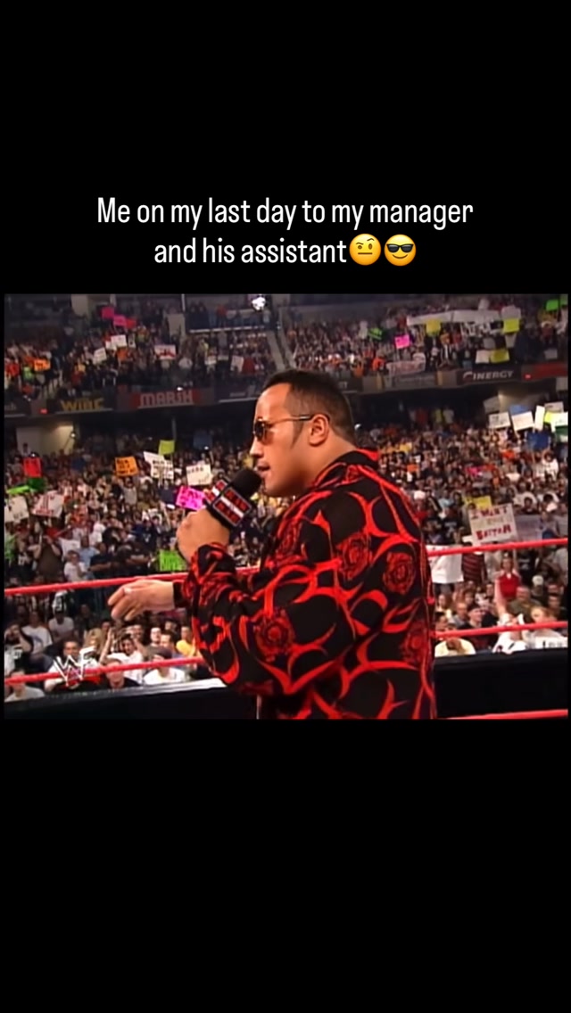 The Rock at WWE, used as a meme abo...