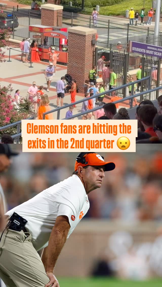 Clemson fans leave early in the 2nd... on MILLIONS Clemson fans leave early in the 2nd...