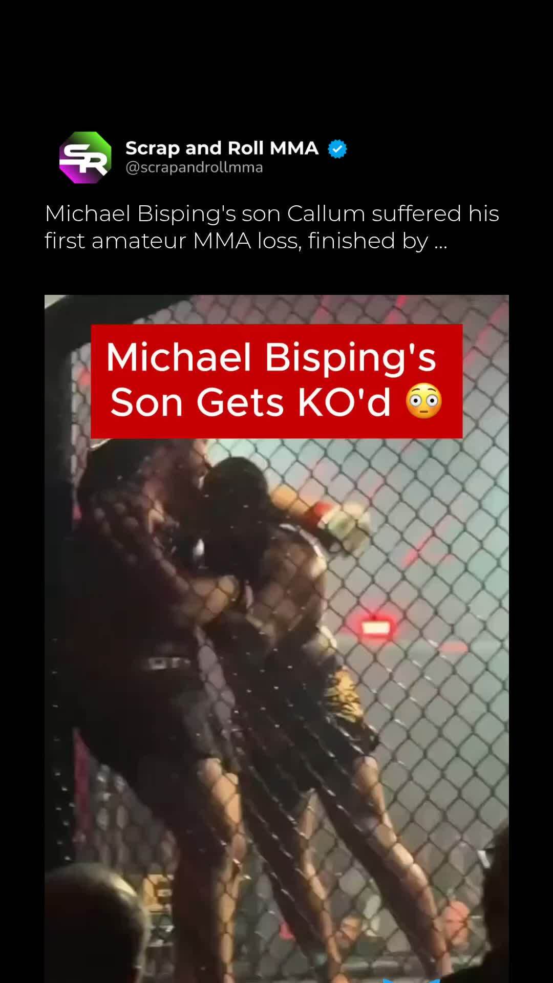 Michael Bisping's son Callum suffer...