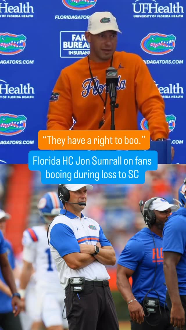 Florida HC Jon Sumrall on fans booi...