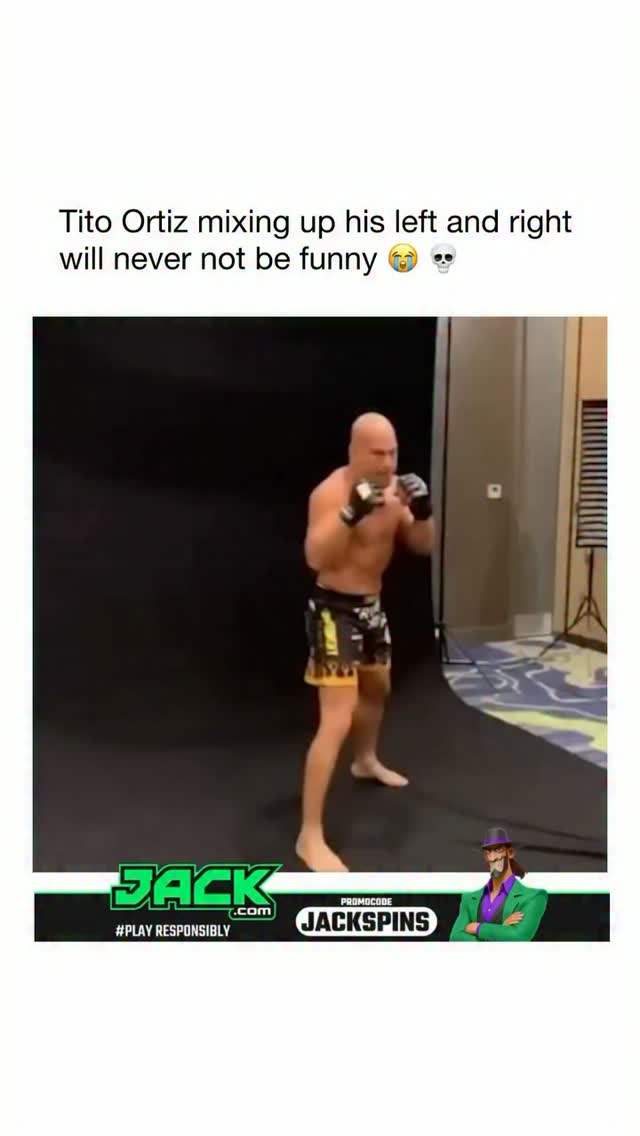 Tito Ortiz humorously mixes up left...