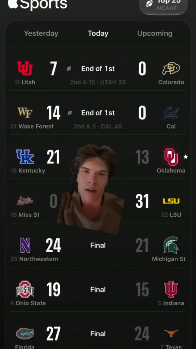 College Football Scoreboard Update:...