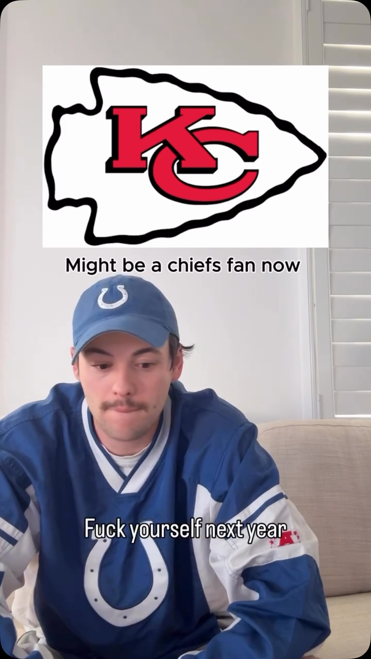 Colts fan reacts to being a fan: "M...