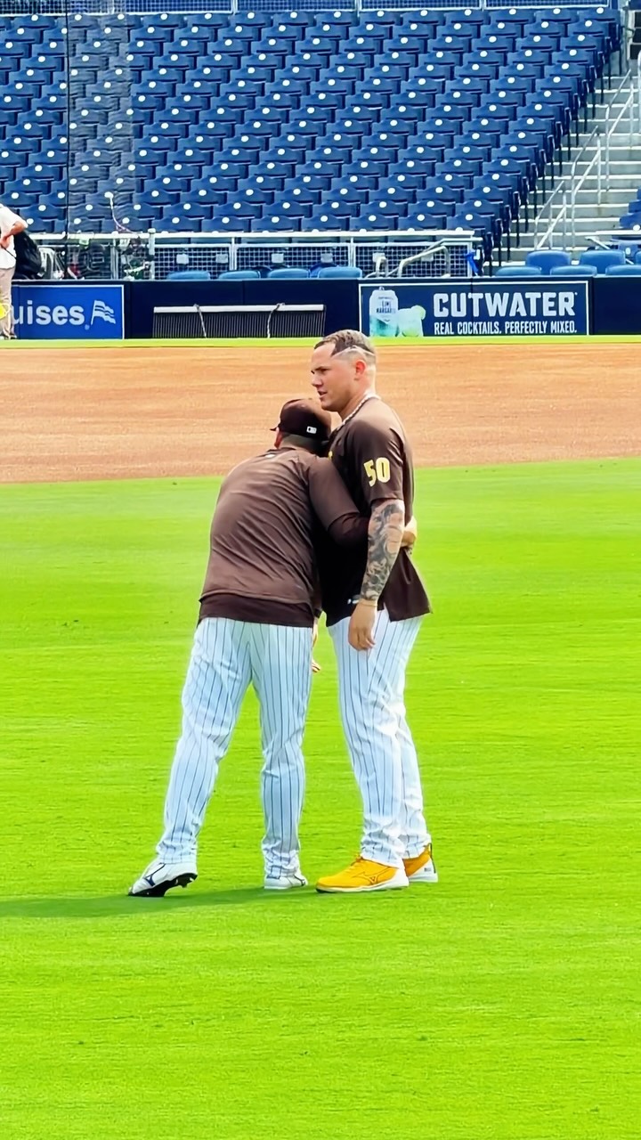 Padres players Adrian Morejon and Y...