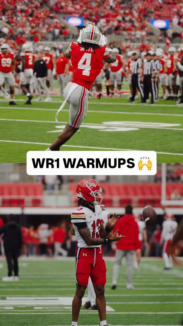 WR1 Warmups: Jeremiah Smith (Ohio S...
