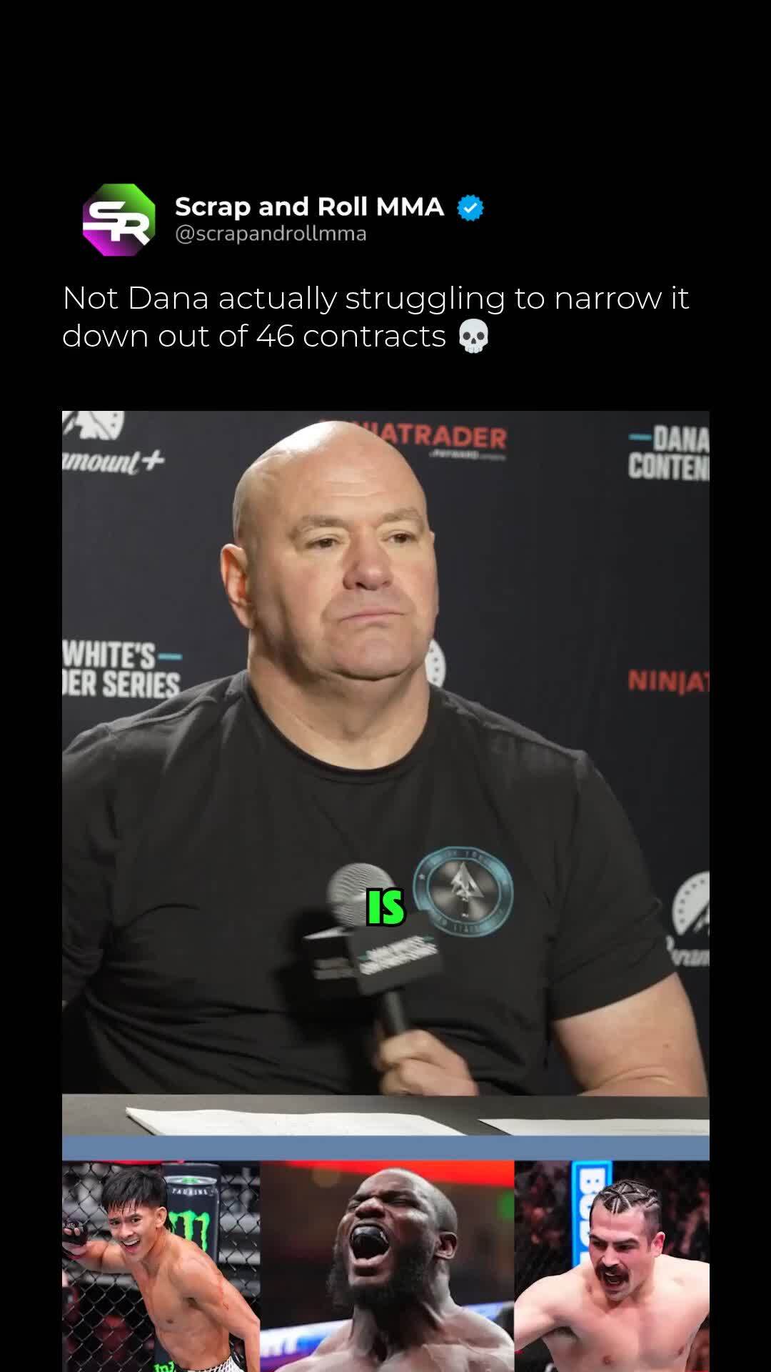Dana White struggles to narrow down...