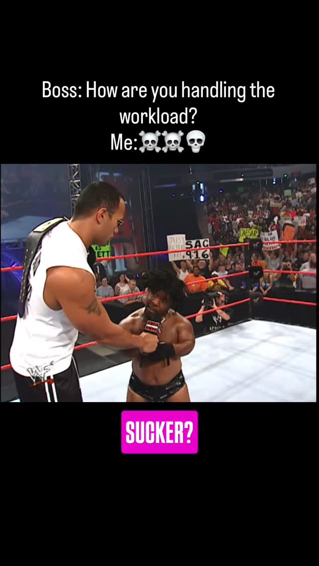 The Rock and a little person in a w...