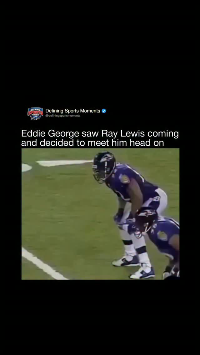 Eddie George meets Ray Lewis head-o...