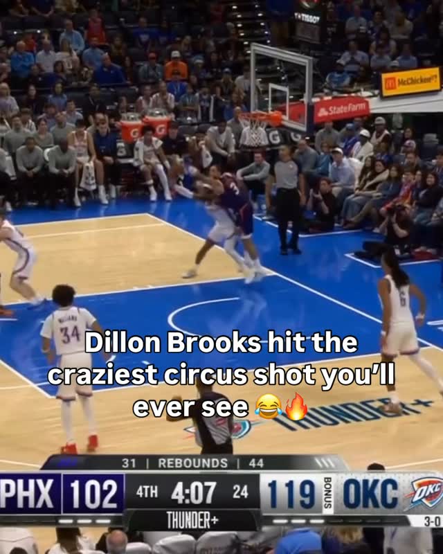 Dillon Brooks hits an incredible ci...