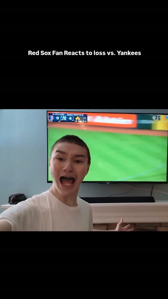 Red Sox Fan Reacts to Wild Card Los...