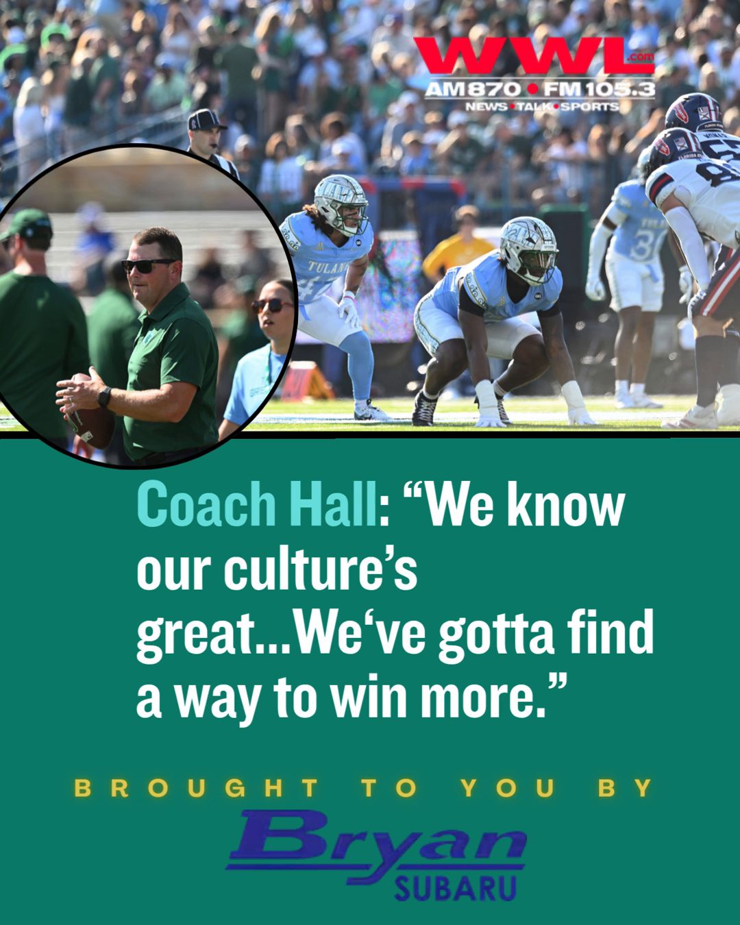 Coach Will Hall discusses Tulane's ...