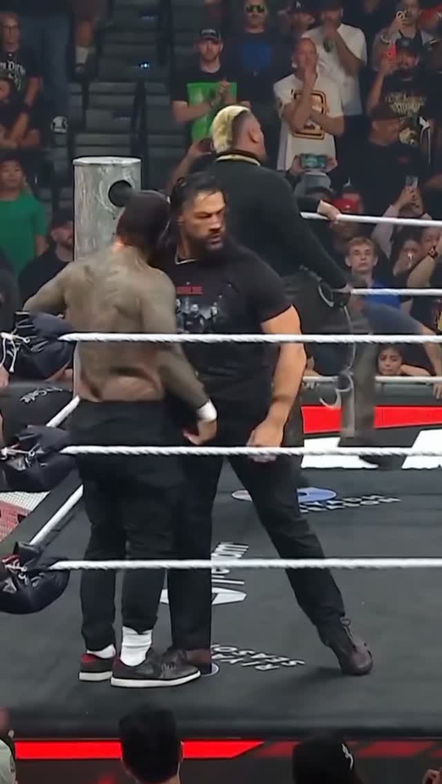Wrestlers in the ring during a matc...