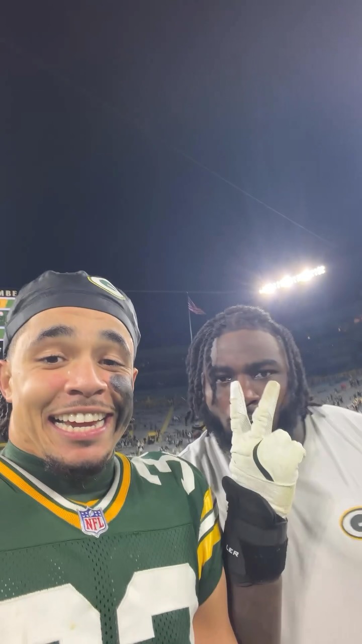 Green Bay Packers players celebrate...