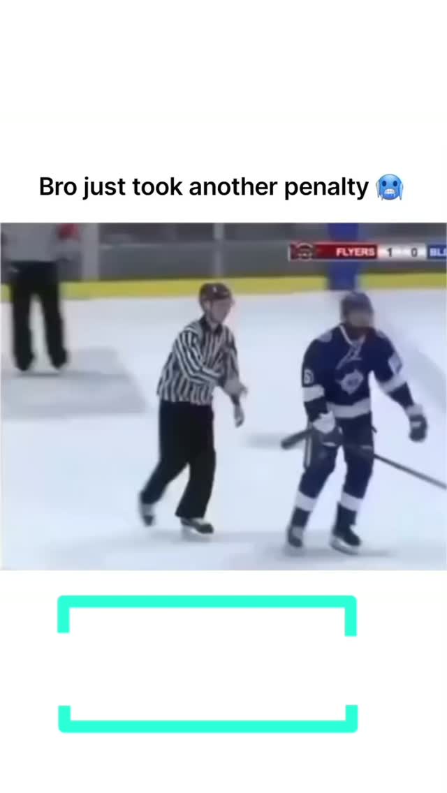 Hockey player takes another penalty