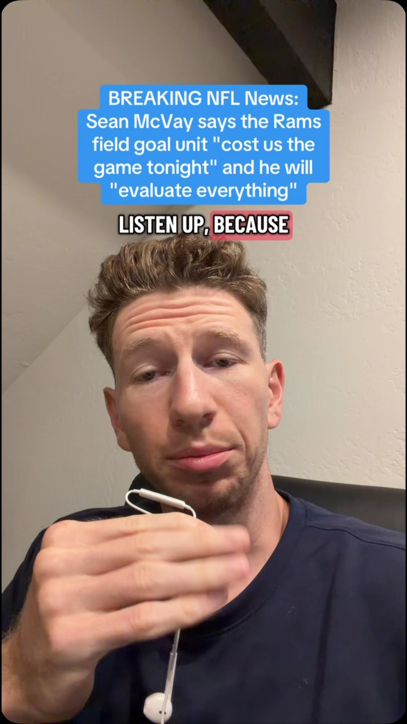 Sean McVay on Rams field goal unit ...