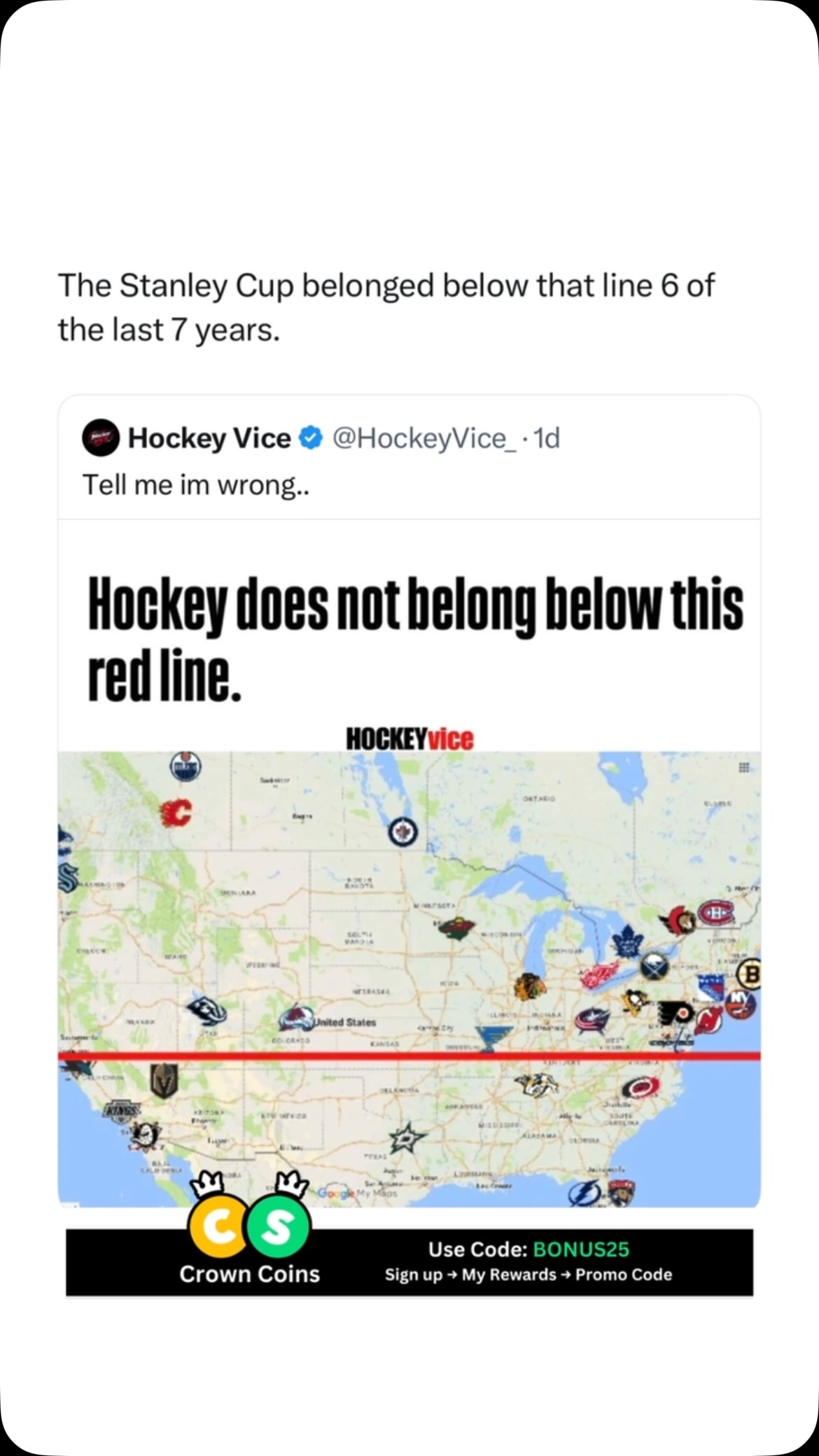 Hockey Does Not Belong Below This R...