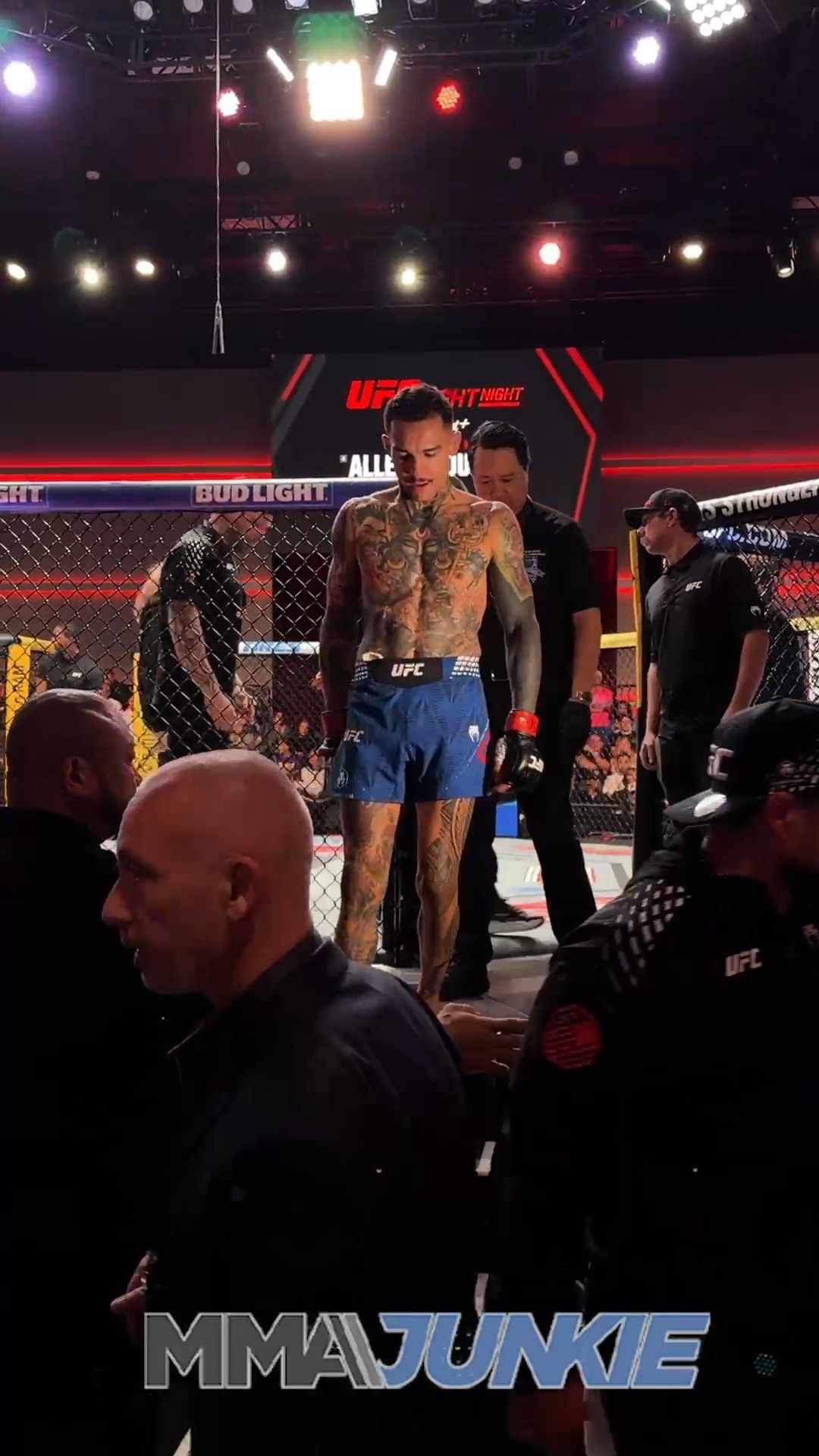 Andre Fili exits the octagon after ... on MILLIONS Andre Fili exits the octagon after ...