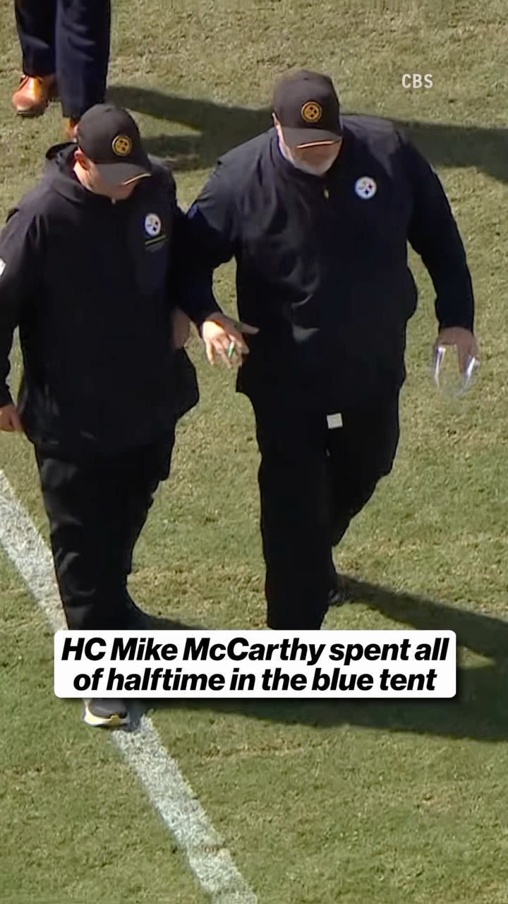 HC Mike McCarthy spent halftime in ...