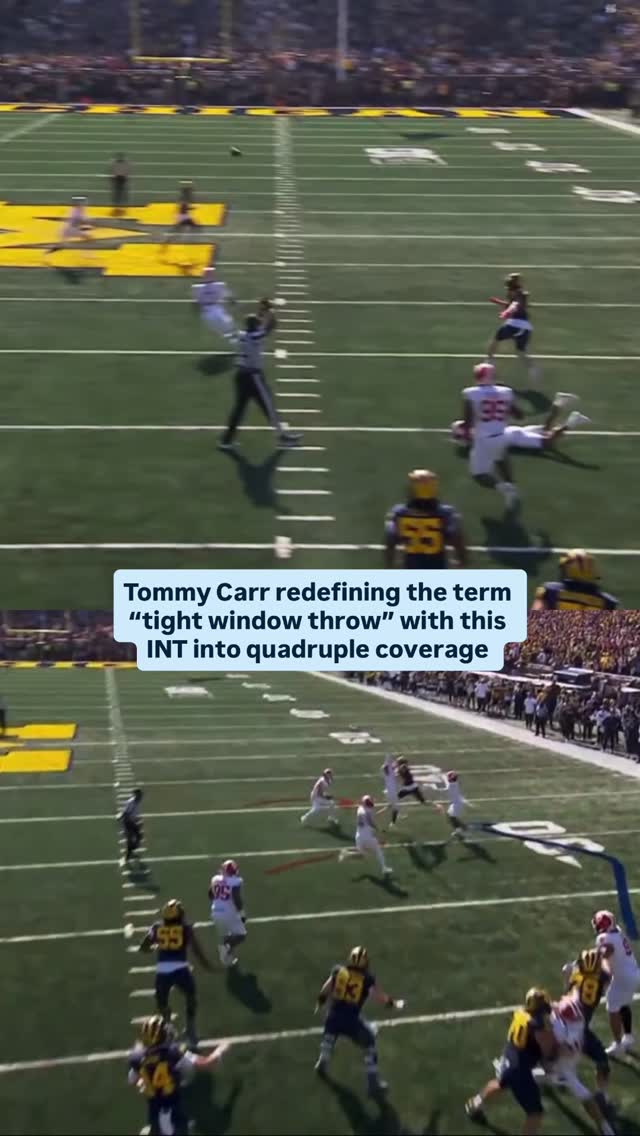 Tommy Carr's "tight window" throw i...