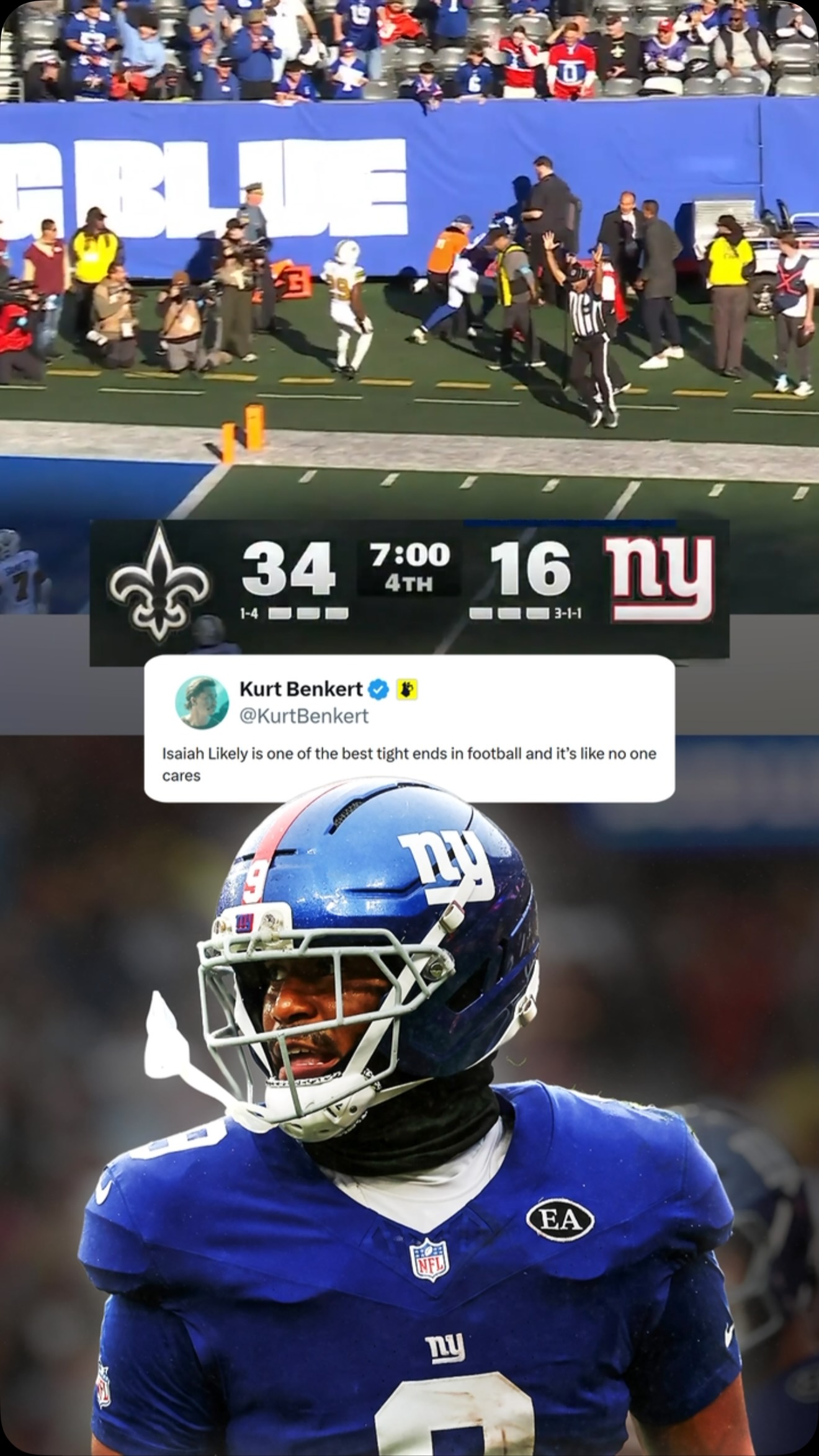 Giants vs. Saints: Tyrone Tracy Jr.... on MILLIONS Giants vs. Saints: Tyrone Tracy Jr....