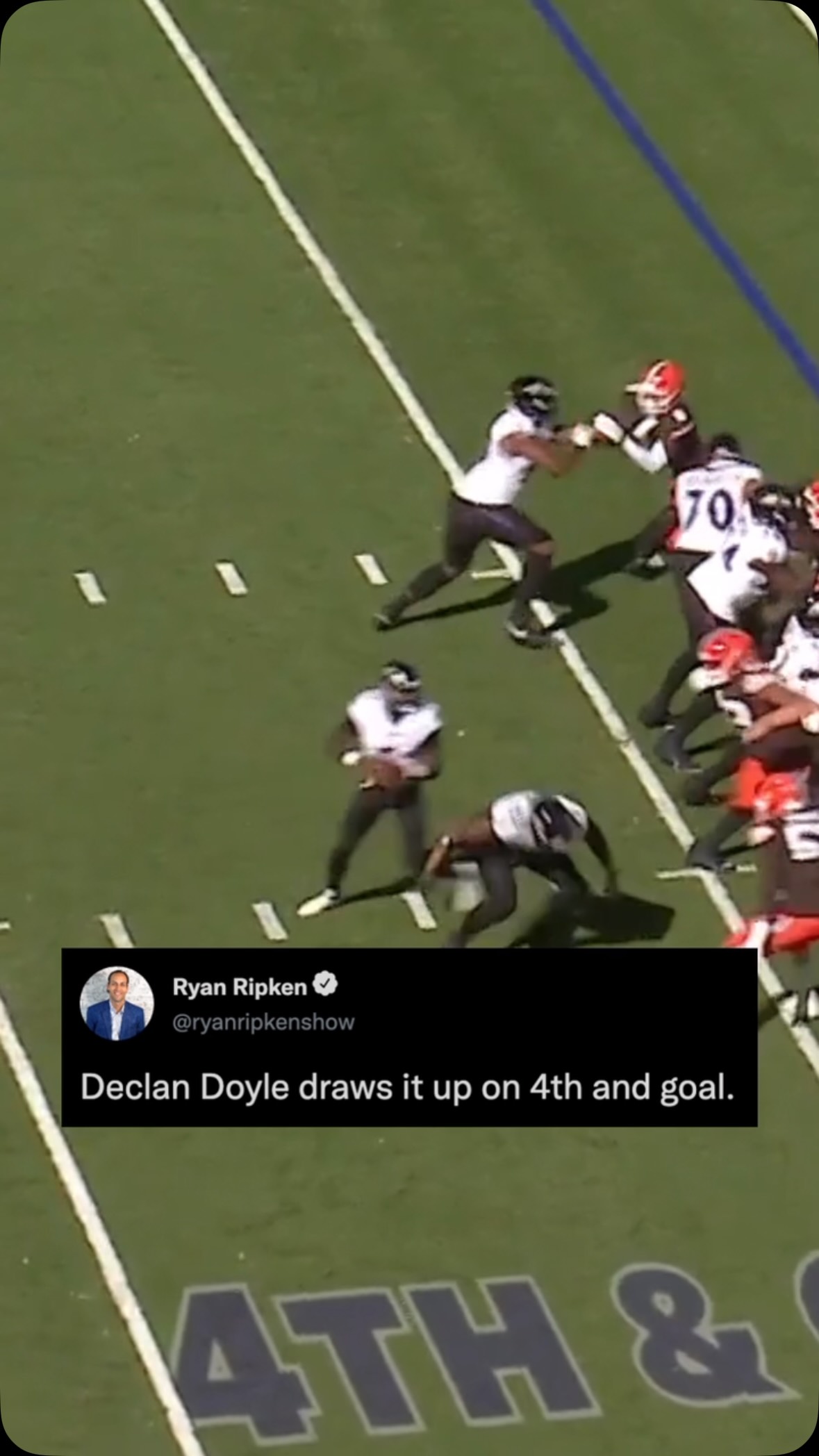Declan Doyle on 4th and Goal