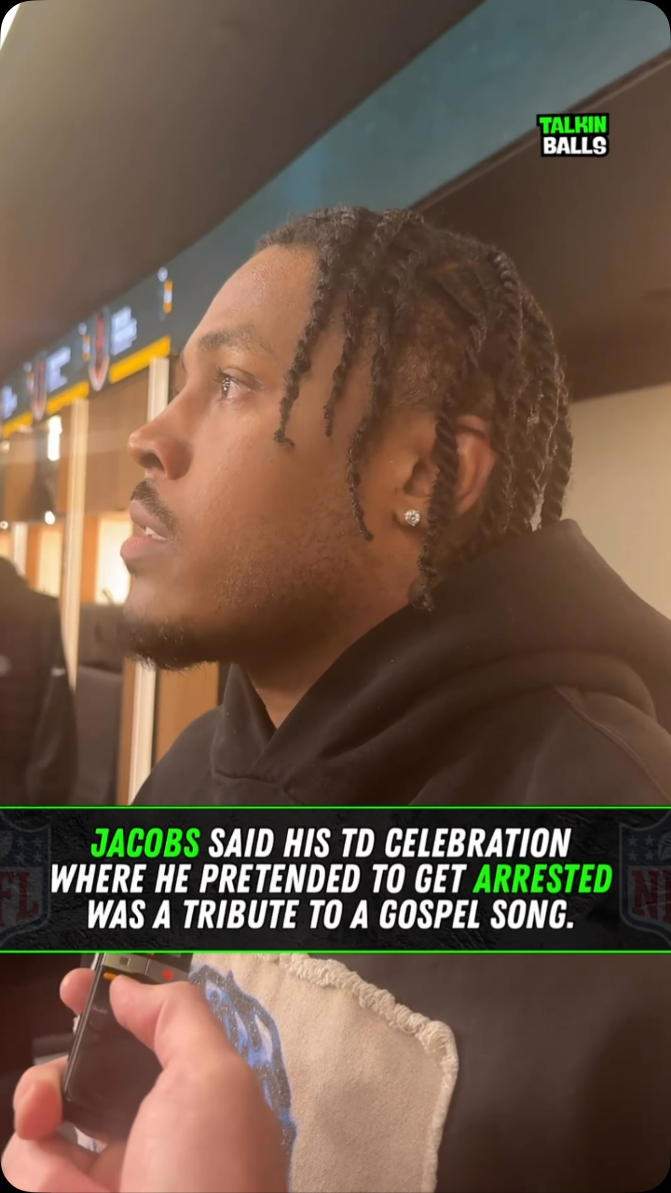 Josh Jacobs explains touchdown cele...