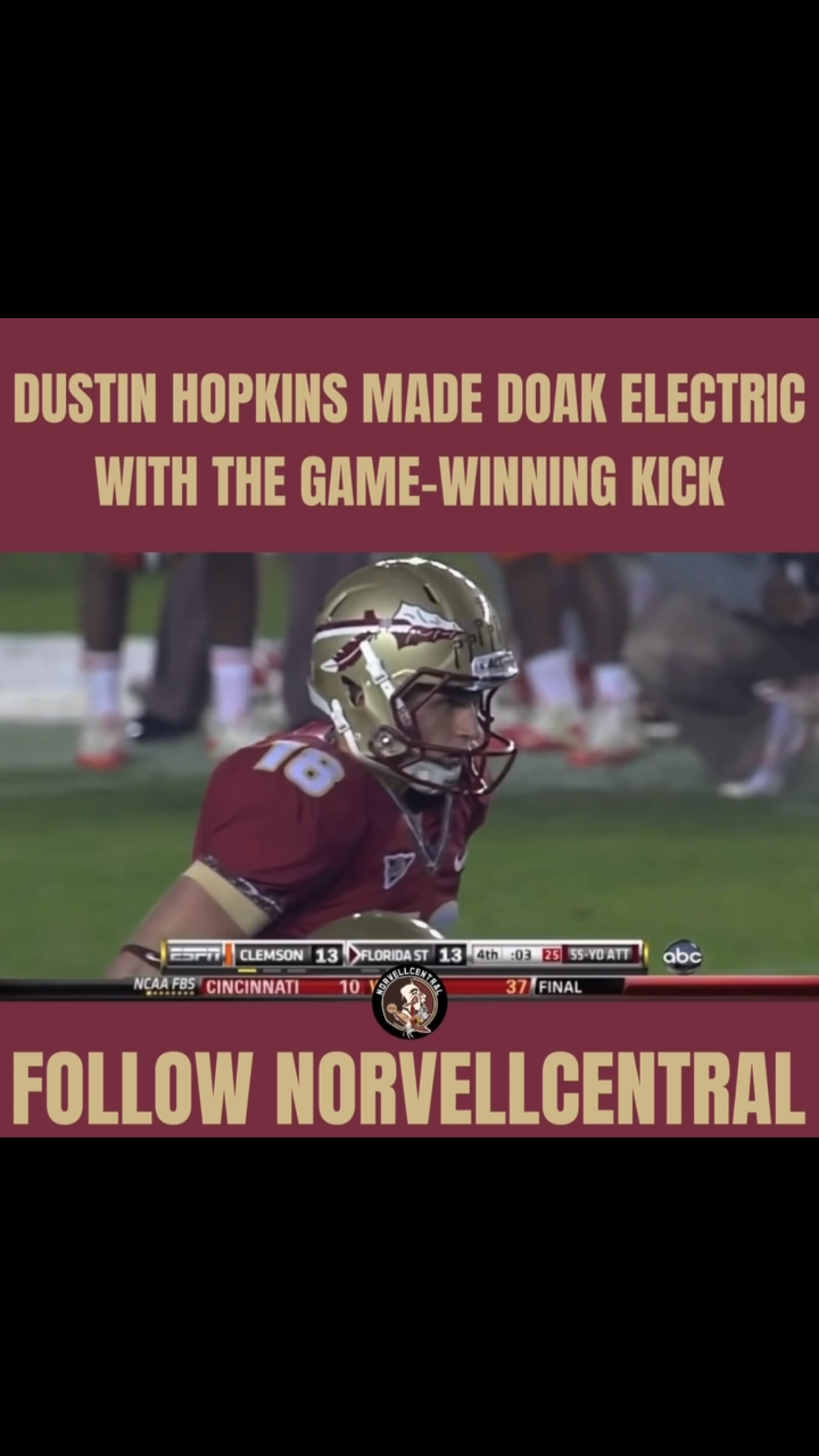 Dustin Hopkins' game-winning kick f...
