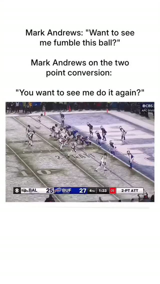 Mark Andrews Fumble Meme on MILLIONS Mark Andrews Fumble Meme