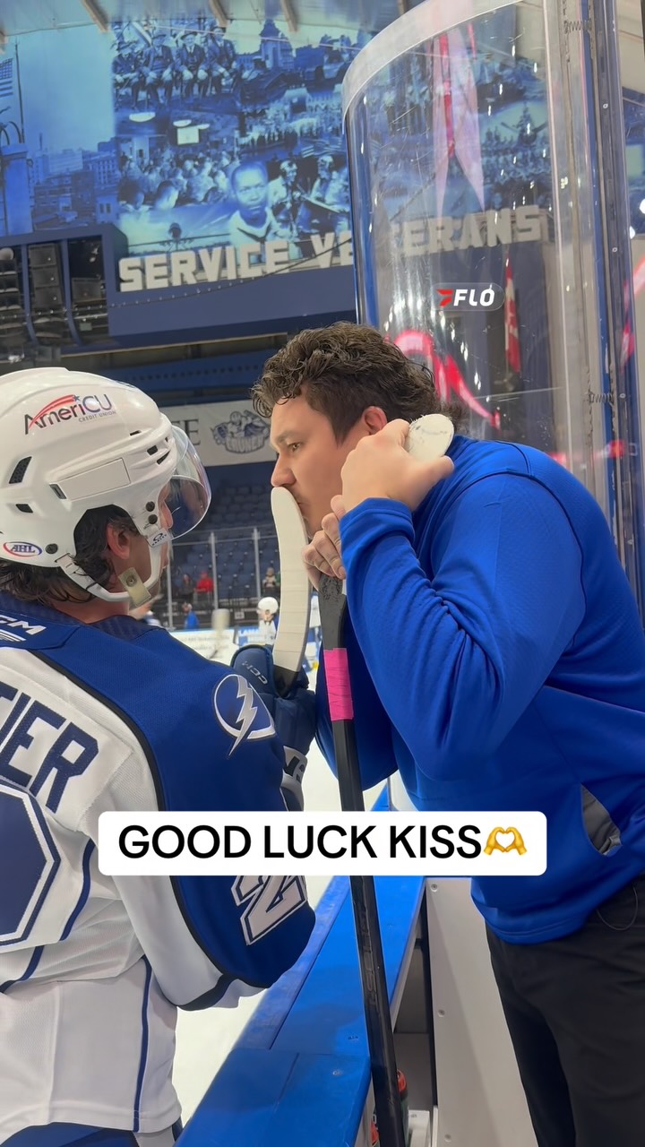 Good Luck Kiss Hockey Ritual