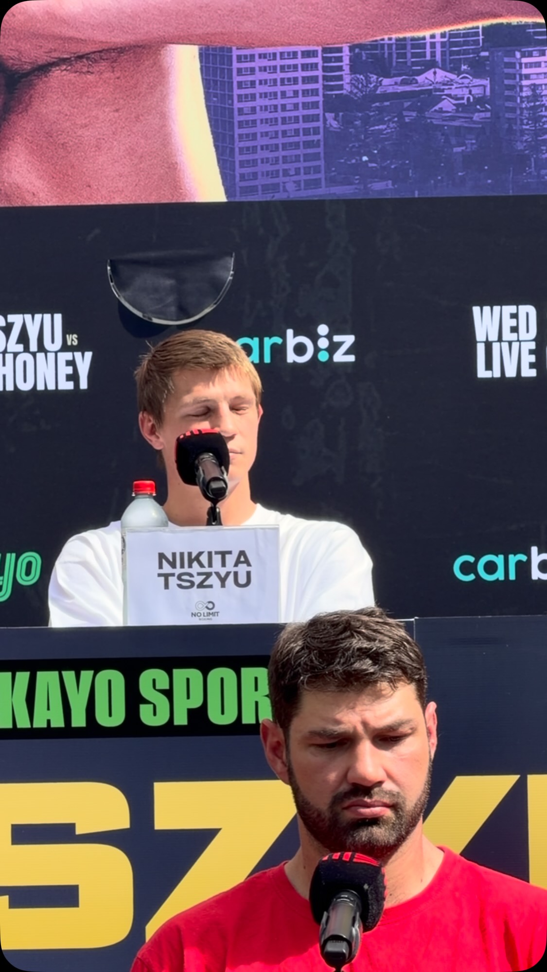 Nikita Tszyu speaks before August 2...