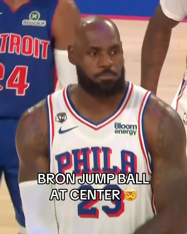 LeBron James starts at center for t...
