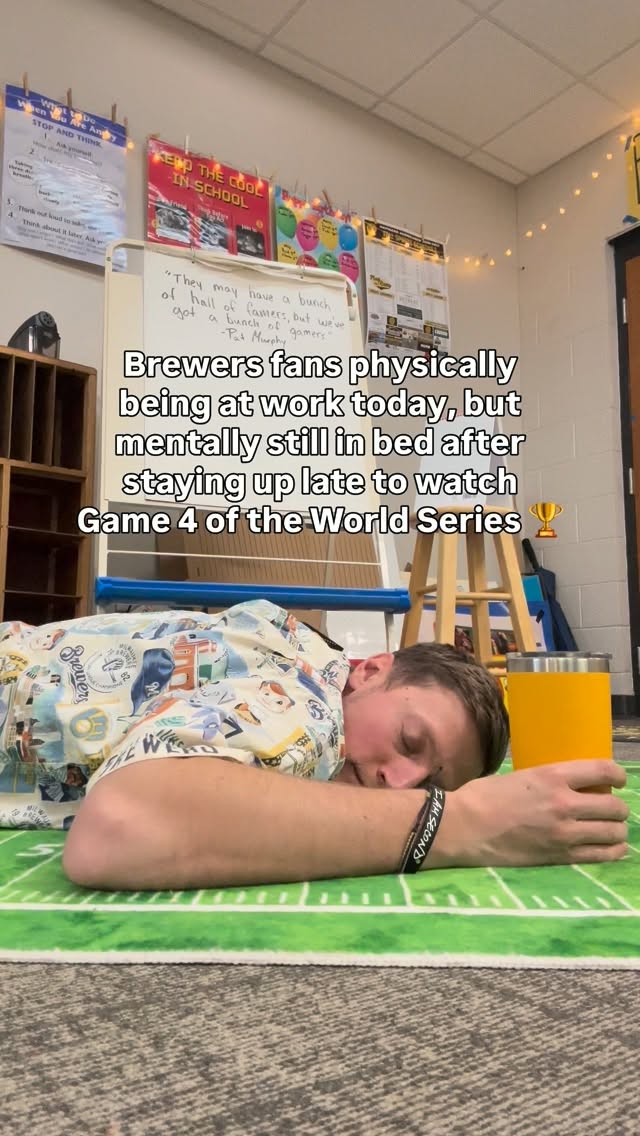 Brewers fans physically at work but...