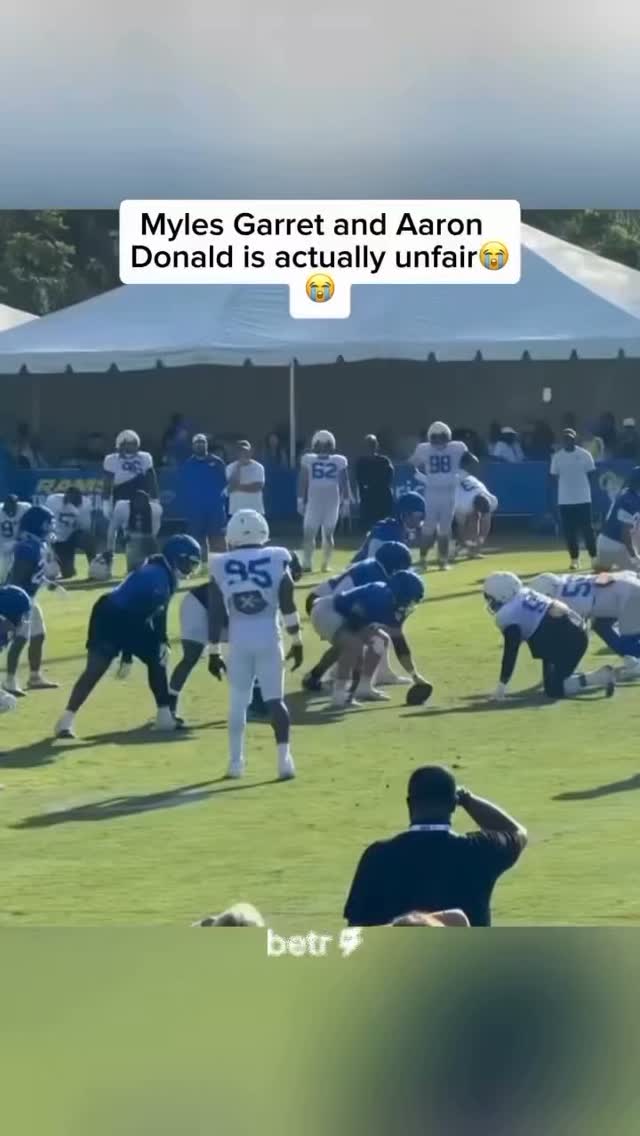 Myles Garrett and Aaron Donald is a...