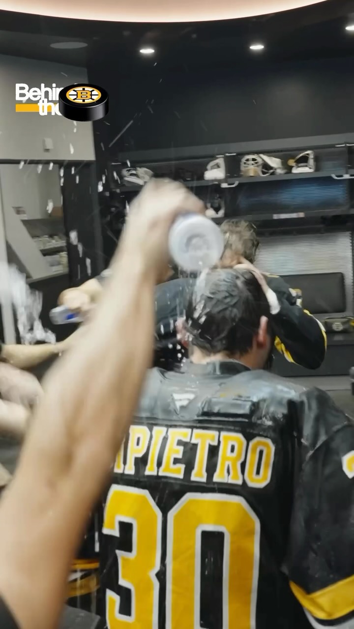 Michael DiPietro celebrates his fir...