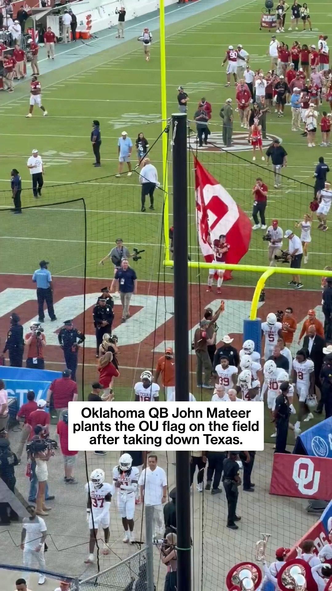 Oklahoma QB John Mateer plants OU f...