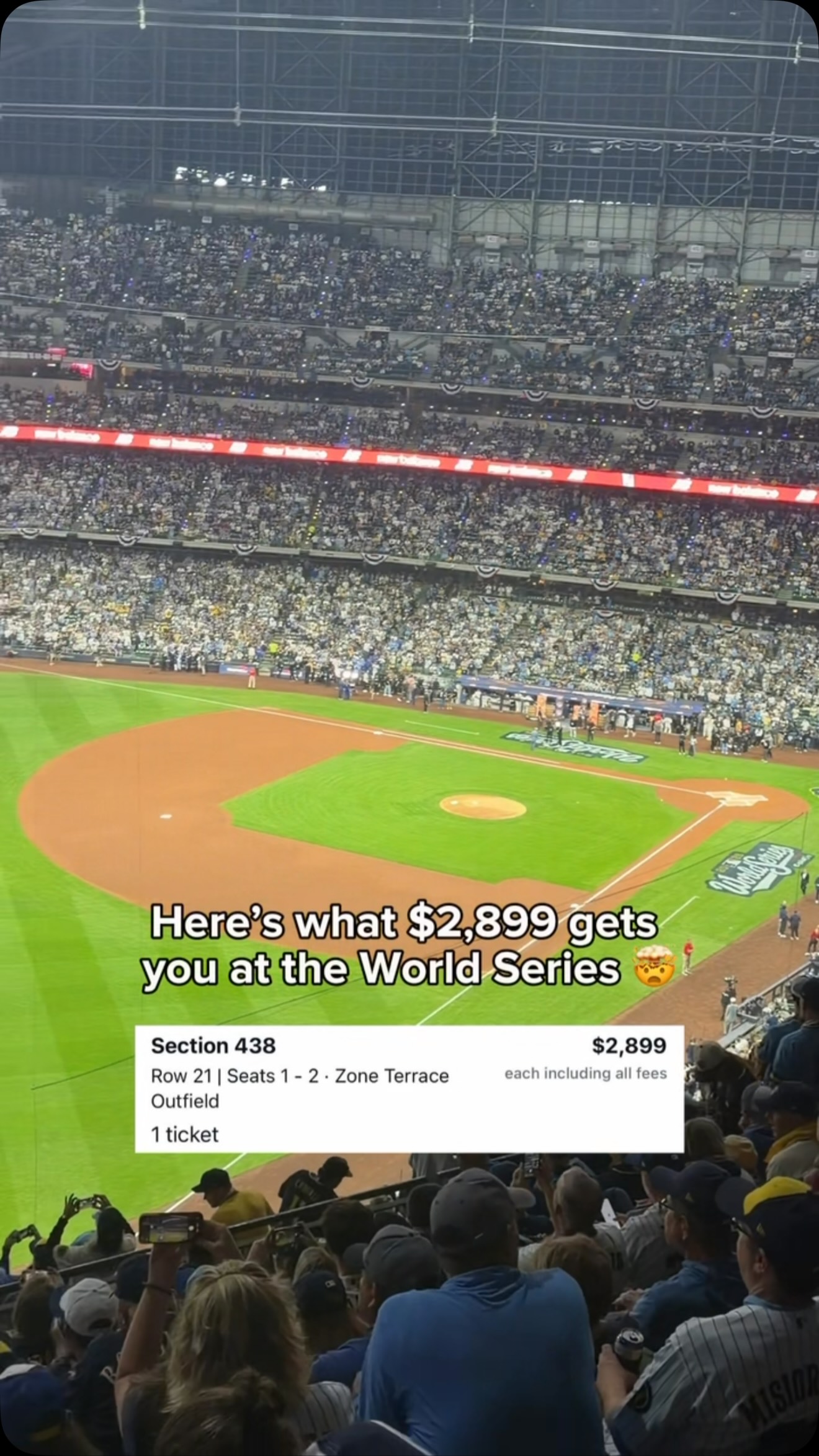 World Series ticket price for outfi...