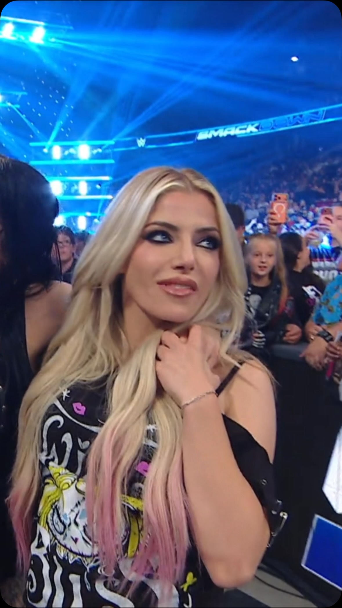 Alexa Bliss at an event with Tatum