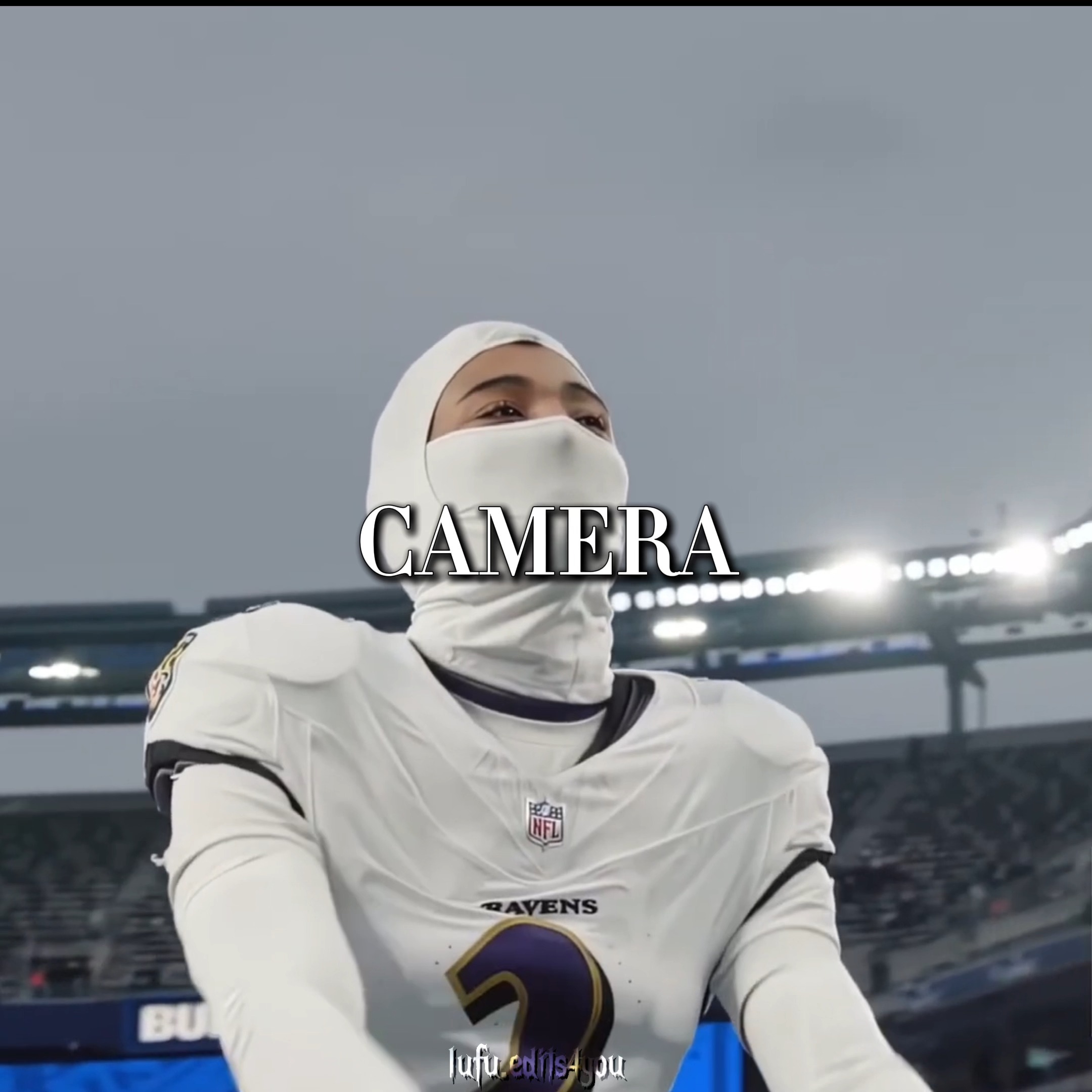 Baltimore Ravens Player in White Un...