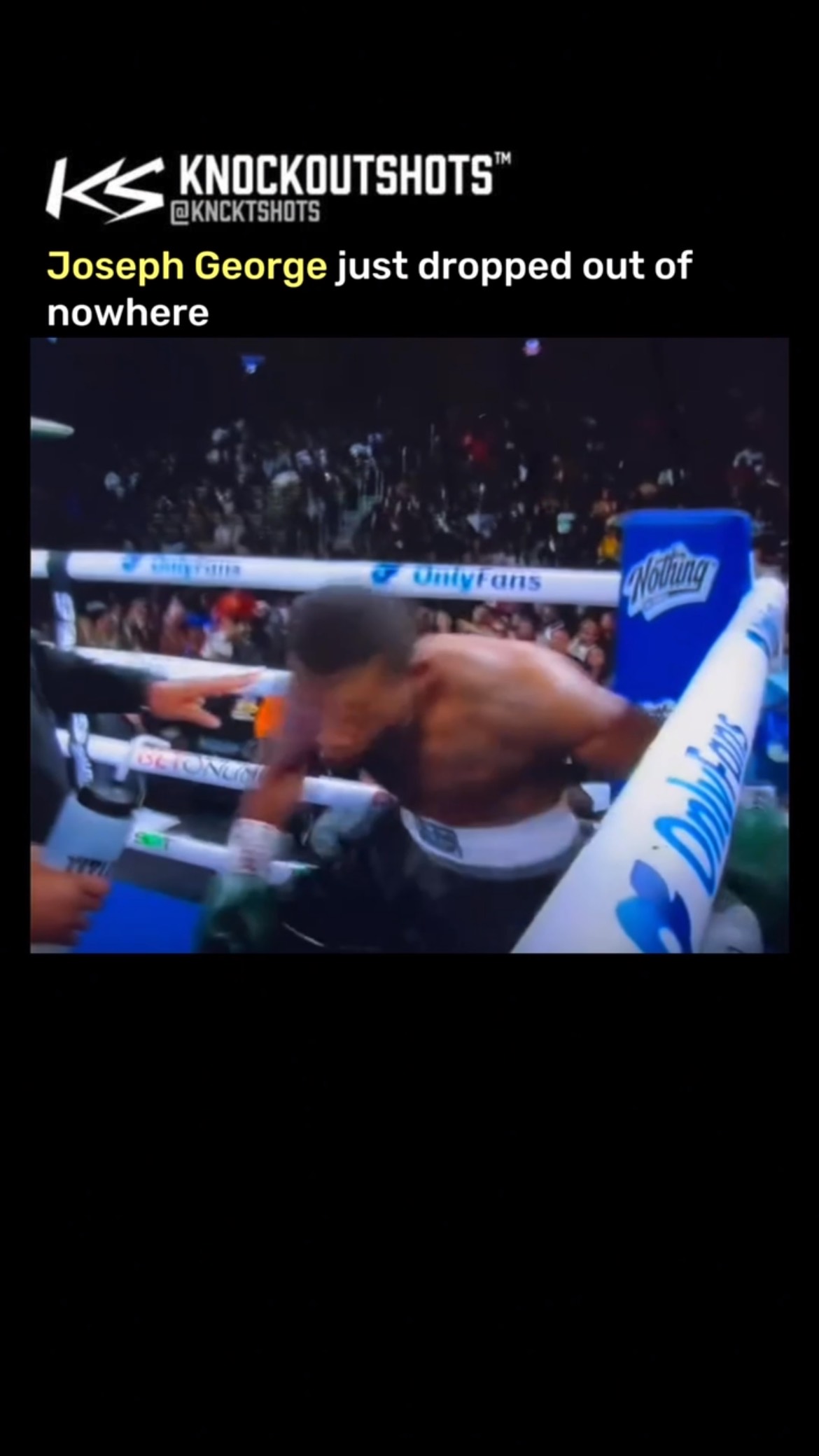 Joseph George collapses during figh...
