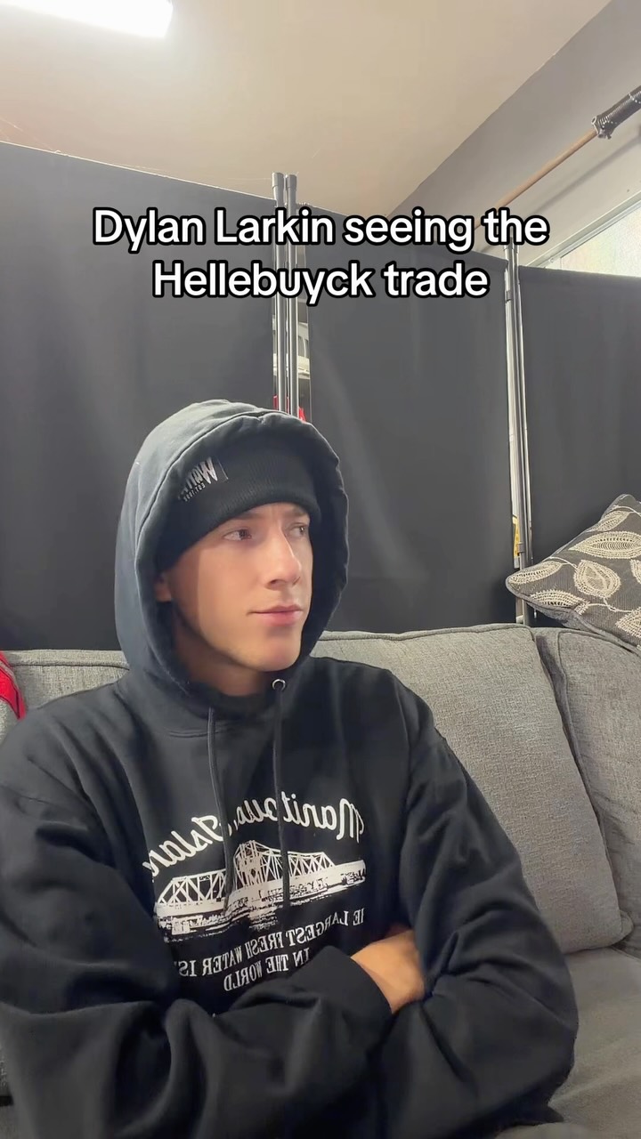Dylan Larkin seeing the Hellebuyck ...